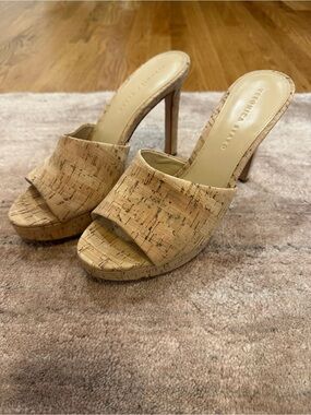 Veronica Beard 9.5 Cork Platform Slide Sandals